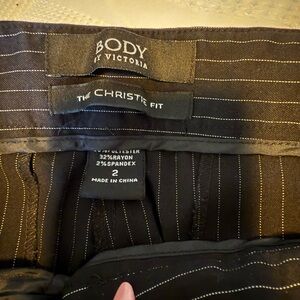 Victoria's Secret Black Pinstripe Trousers